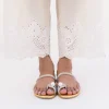 Image | Aria Edit 24 | Embroidered Pant | Pure Cotton | Beige| 1 pc | T-649.