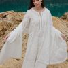 Image | Lawnkari 25 Collection | White | Unstitched | Festive wear | Nour- D8 | 3 pc set. - Image 3