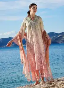 Image | Lawnkari 25 Collection | Shaded | Unstitched | Festive wear | Dahlia- D15 | 3 pc set.