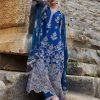 Image | Lawnkari 25 Collection | Navy | Unstitched | Festive wear | Qarba- D17 | 3 pc set.