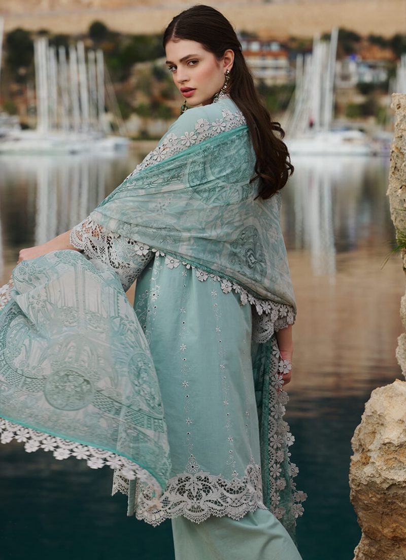 Image | Lawnkari 25 Collection | Tiffany | Unstitched | Festive wear | Selin- D24 | 3 pc set. - Image 2