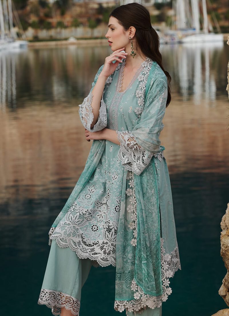 Image | Lawnkari 25 Collection | Tiffany | Unstitched | Festive wear | Selin- D24 | 3 pc set. - Image 3