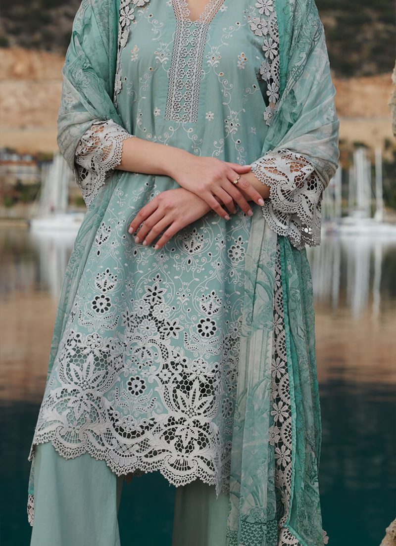 Image | Lawnkari 25 Collection | Tiffany | Unstitched | Festive wear | Selin- D24 | 3 pc set. - Image 4