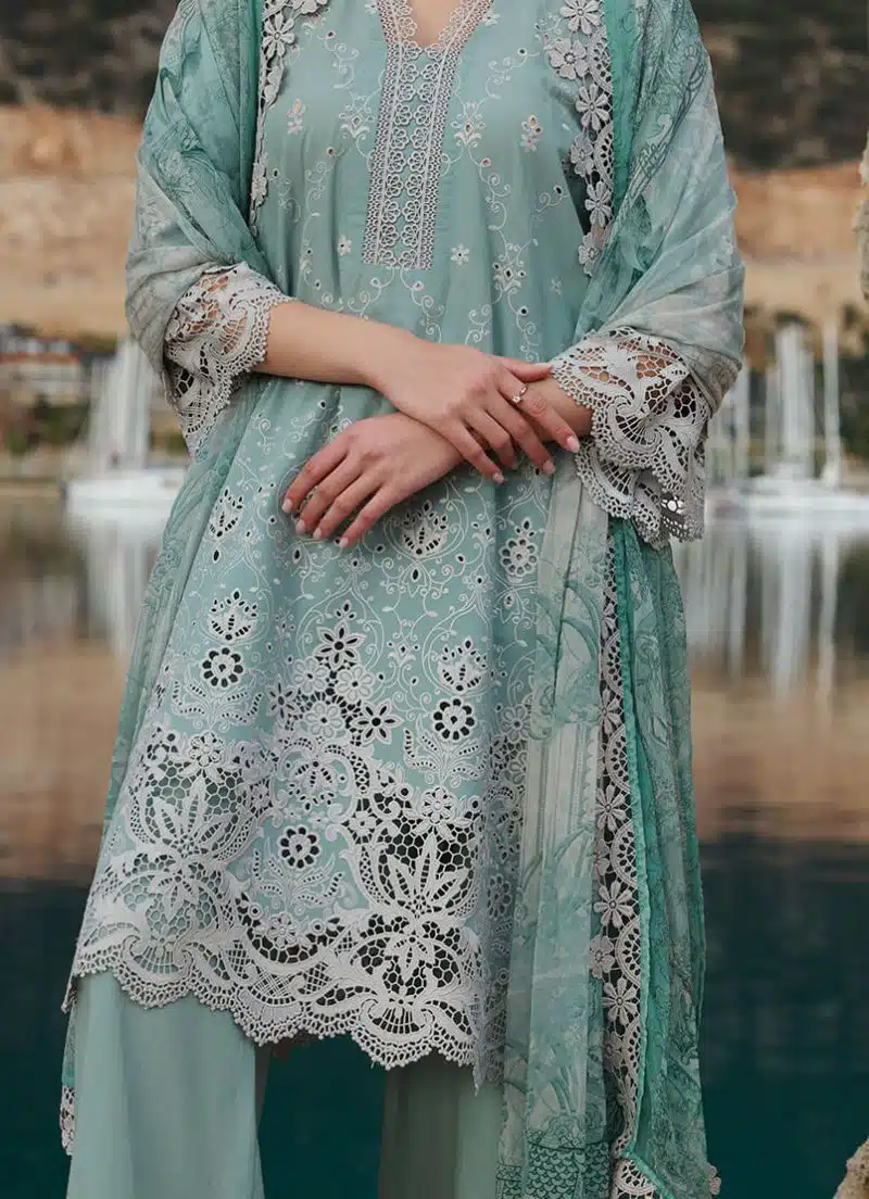 Image | Lawnkari 25 Collection | Tiffany | Unstitched | Festive wear | Selin- D24 | 3 pc set. - Image 4