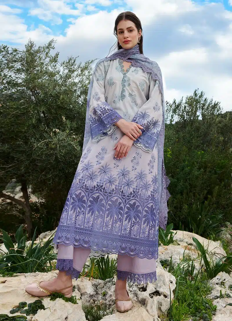 Image | Lawnkari 25 Collection | Shaded | Unstitched | Festive wear | Leen- D26 | 3 pc set.