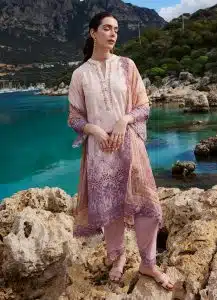 Image | Lawnkari 25 Collection | Shaded | Unstitched | Festive wear | Ivy- D27 | 3 pc set.