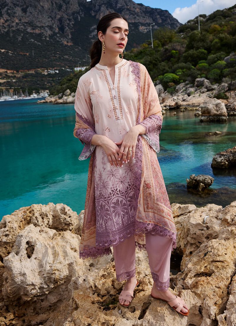 Image | Lawnkari 25 Collection | Shaded | Unstitched | Festive wear | Ivy- D27 | 3 pc set.