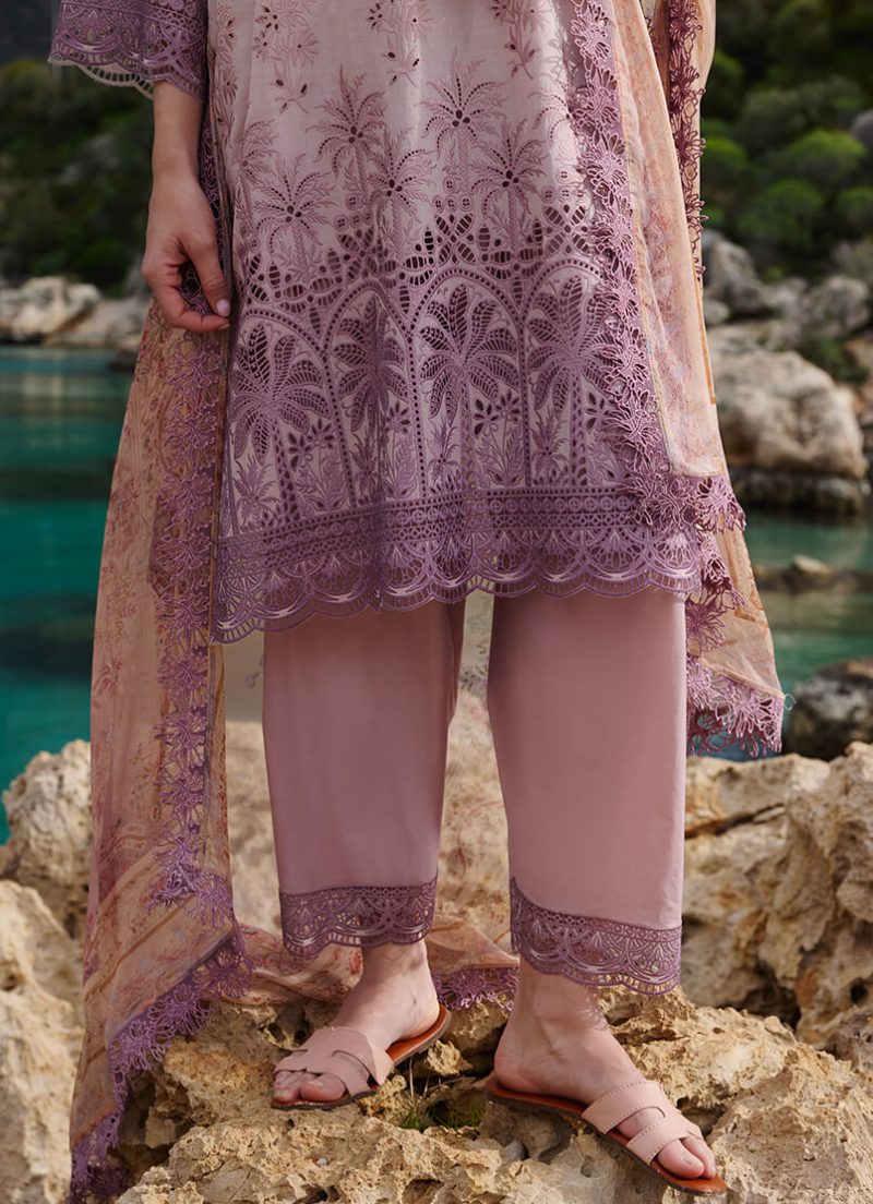 Image | Lawnkari 25 Collection | Shaded | Unstitched | Festive wear | Ivy- D27 | 3 pc set. - Image 3
