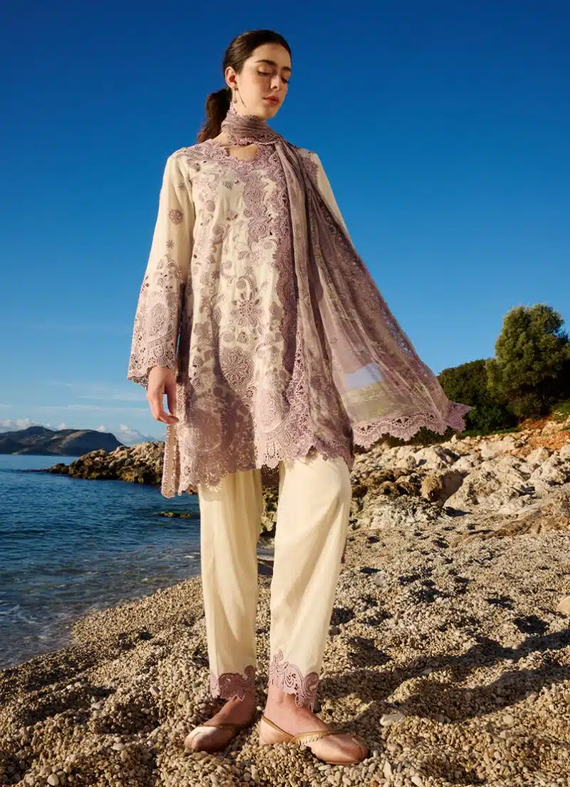 Image | Lawnkari 25 Collection | Kora | Unstitched | Festive wear | Rania- D28 | 3 pc set.