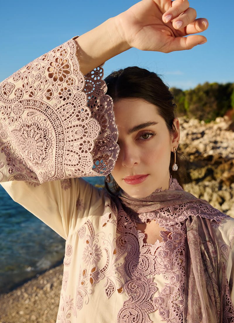 Image | Lawnkari 25 Collection | Kora | Unstitched | Festive wear | Rania- D28 | 3 pc set. - Image 2