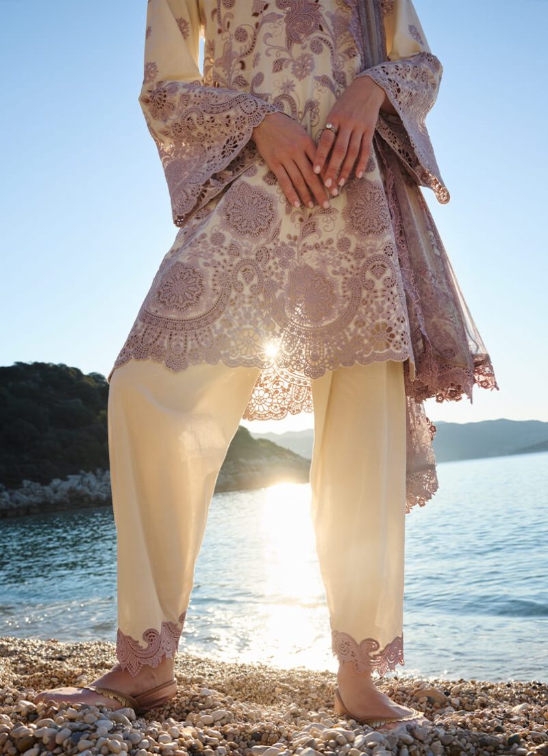 Image | Lawnkari 25 Collection | Kora | Unstitched | Festive wear | Rania- D28 | 3 pc set. - Image 4