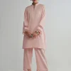 Image | Spring Basics '25 Collection | Textured Co-ord Set | Jacquard | Peach | Stitched | 2 pc