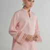 Image | Spring Basics '25 Collection | Textured Co-ord Set | Jacquard | Peach | Stitched | 2 pc - Image 2