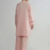 Image | Spring Basics '25 Collection | Textured Co-ord Set | Jacquard | Peach | Stitched | 2 pc - Image 3