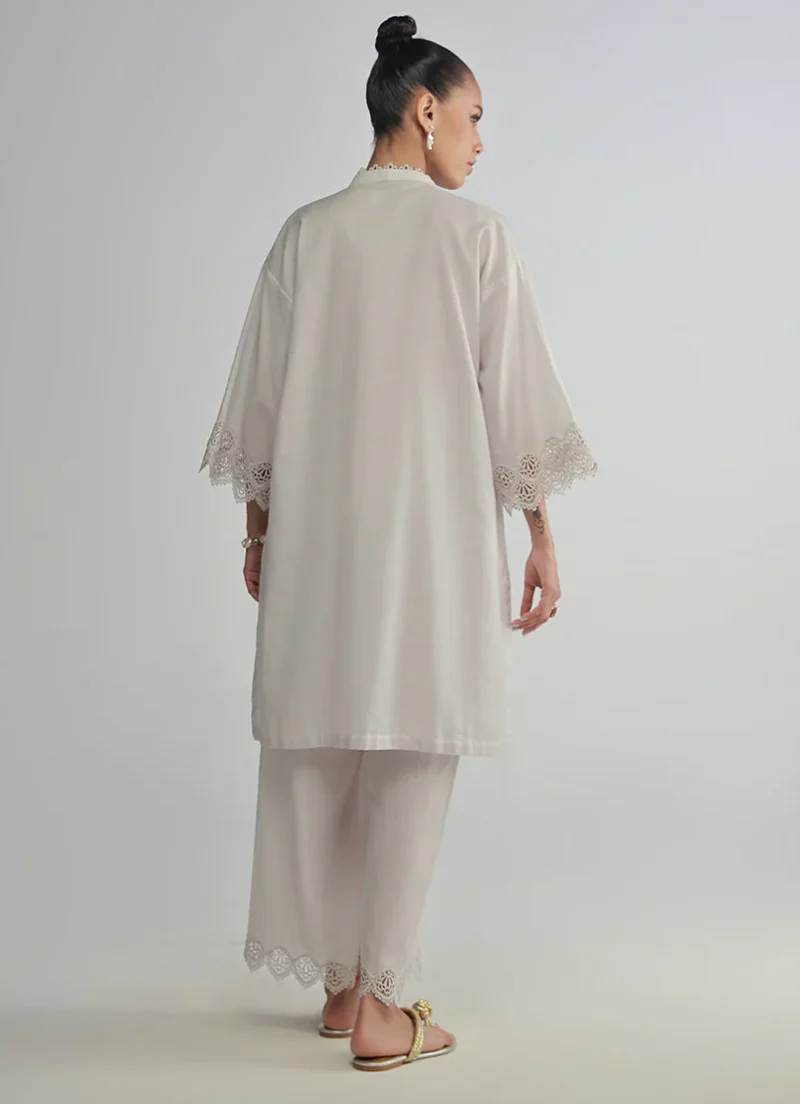 Image | Spring Basics '25 Collection | Textured Co-ord Set | Jacquard | Ash Grey | Stitched | 2 pc - Image 3