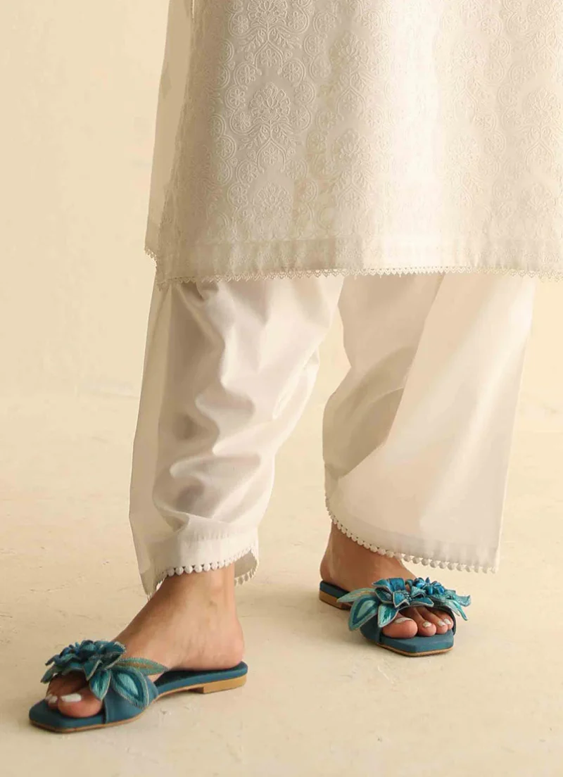 Image | Selene'25 | Flared Shalwar | White | Stitched | 1 Piece - Image 2