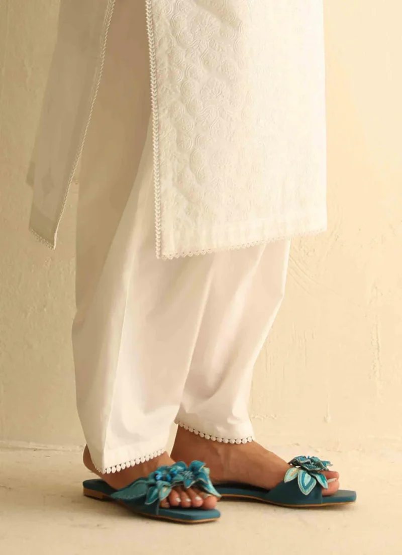 Image | Selene'25 | Flared Shalwar | White | Stitched | 1 Piece - Image 4