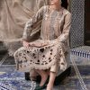 Maria.b | Luxury Lawn | Cofee | Unstitched | Embroidered Net Suit | 3 Piece - Image 4