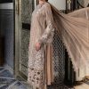 Maria.b | Luxury Lawn | Cofee | Unstitched | Embroidered Net Suit | 3 Piece - Image 2