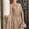Maria.b | Luxury Lawn | Cofee | Unstitched | Embroidered Net Suit | 3 Piece - Image 3