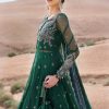 Maria.b | Luxury Lawn | Green | Unstitched | Embroidered Net Suit | 3 Piece - Image 4