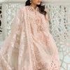 Maria.b | Luxury Lawn | Peach | Unstitched | Embroidered Net Suit | 3 Piece - Image 3