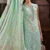 Maria.b | Luxury Lawn | Aqua | Unstitched | Embroidered Net Suit | 3 Piece - Image 2