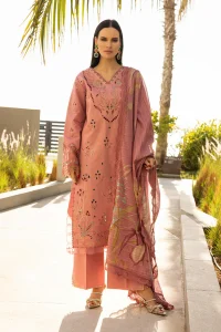Rang Rasiya | Carnation Summer Edit | Orchid | Tea Pink | Unstitched Embroidered Net Suit | 3 Pc