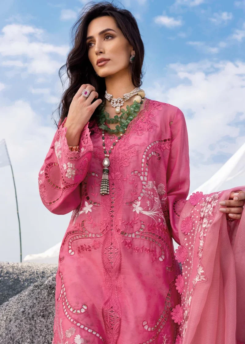 Saira Shakira | Luxury lawn'25 | Samara-b | Lawn | Olive | Embroidered Suit | 3pc - Image 2