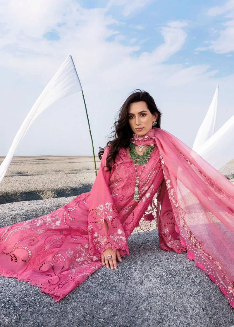 Saira Shakira | Luxury lawn'25 | Samara-b | Lawn | Olive | Embroidered Suit | 3pc - Image 3