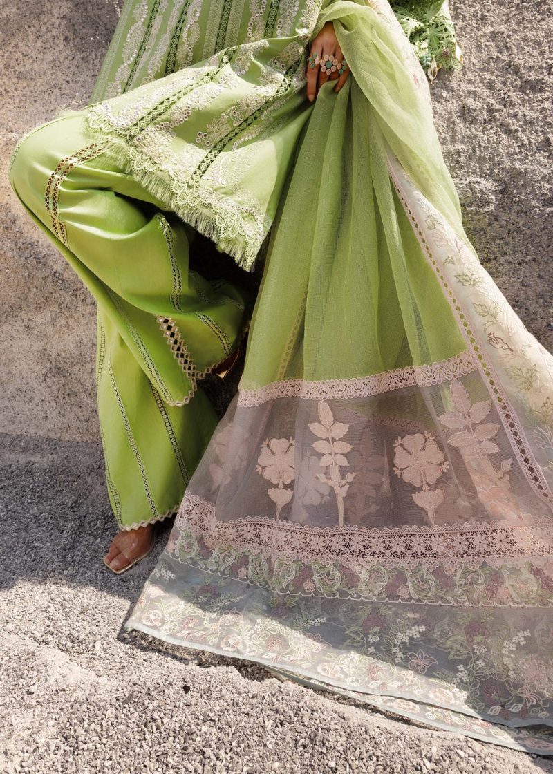 Saira Shakira | Luxury lawn'25 | Nadine-b | Lawn | Periwinkle | Embroidered Suit | 3pc - Image 2