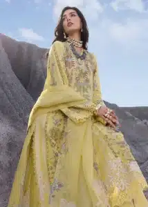 Saira Shakira | Luxury lawn’25 | Dilara-b | Lawn | Sky | Embroidered Suit | 3pc