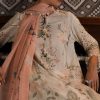 Sana Safinaz | Luxury Lawn 25 | Peach | Unstitched | Festive wear | 003A-3DI | 3pc set. - Image 4