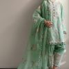 Sana Safinaz | Luxury Lawn 25 | Sage Green | Unstitched | Festive wear | 008A-3CT | 3pc set.