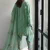 Sana Safinaz | Luxury Lawn 25 | Sage Green | Unstitched | Festive wear | 008A-3CT | 3pc set. - Image 2