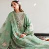 Sana Safinaz | Luxury Lawn 25 | Sage Green | Unstitched | Festive wear | 008A-3CT | 3pc set. - Image 4
