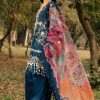 Sana Safinaz | Luxury Lawn 25 | Navy blue | Unstitched | Festive wear | 009B-3DI | 3pc set. - Image 3