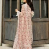 Zainab Chottani Chikankari 25 | Ethereal Peach | Unstitched | Festive wear| Lamia - 9A |  3 pc set. - Image 3