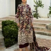 Zainab Chottani Chikankari 25 | Floral Print Purple | Unstitched | Festive wear| Reeya - 10B | 3 pc set.