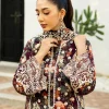 Zainab Chottani Chikankari 25 | Floral Print Purple | Unstitched | Festive wear| Reeya - 10B | 3 pc set. - Image 2