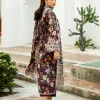 Zainab Chottani Chikankari 25 | Floral Print Purple | Unstitched | Festive wear| Reeya - 10B | 3 pc set. - Image 3