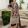 Zainab Chottani Chikankari 25 | Floral Print Purple | Unstitched | Festive wear| Reeya - 10B | 3 pc set. - Image 5