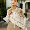 Zainab Chottani Chikankari 25 | Elegant Beige | Unstitched | Festive wear| Sia - 11A | 3 pc set. - Image 6