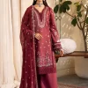 Zarposh | Sajni Lawn Edit 25 | Magenta | Unstitched | Festive wear | Nayirah | D04 | 3pc set.