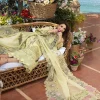 ELAF | Luxury | Lawn 25 |Apple Green | Unstitched |  Festive wear | Bahaar | ELM-3A | 3 pc set. - Image 4